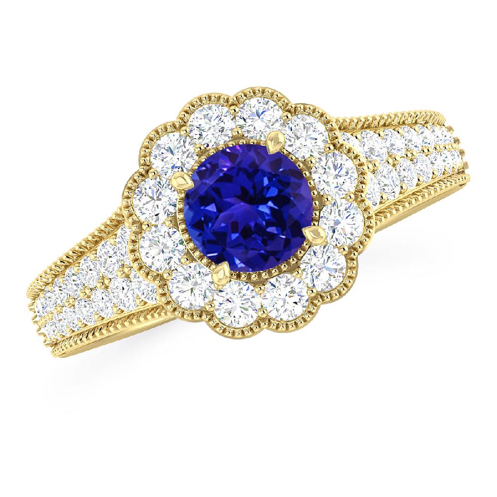 Yellow Gold - Tanzanite