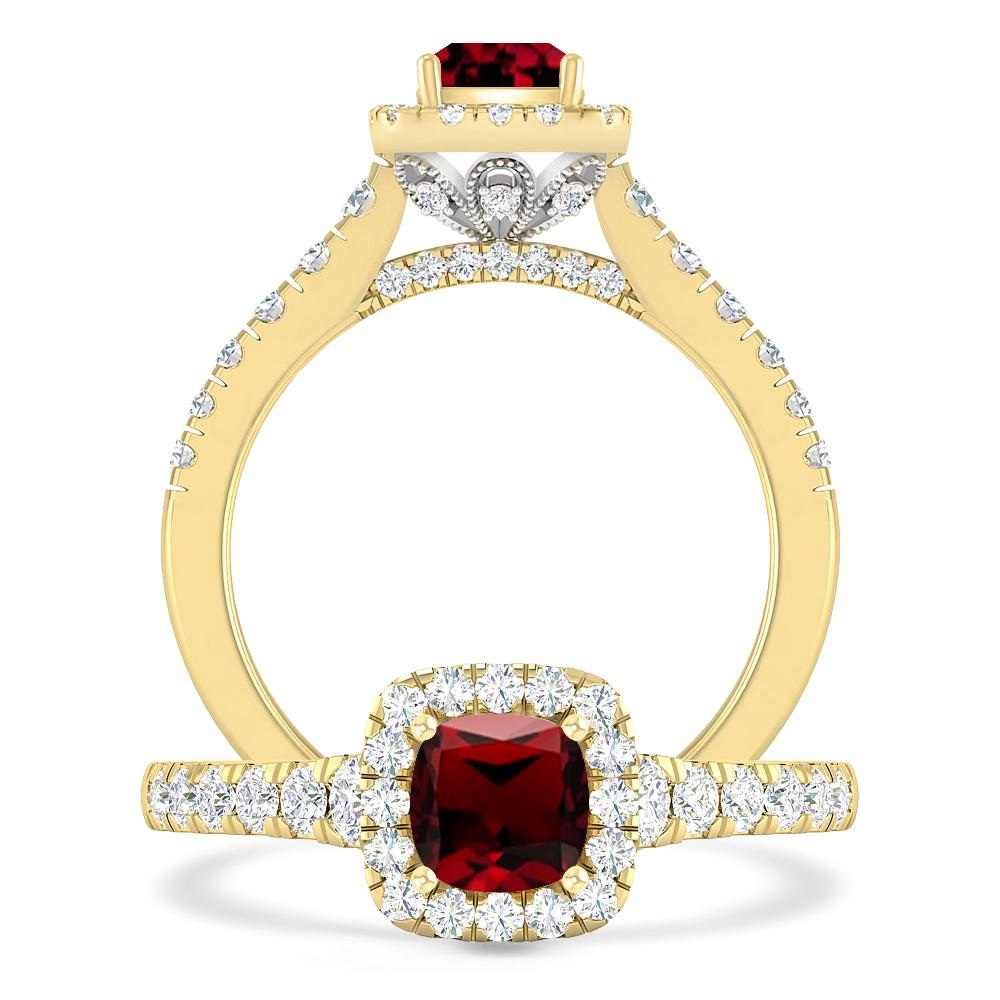 Yellow Gold - Garnet