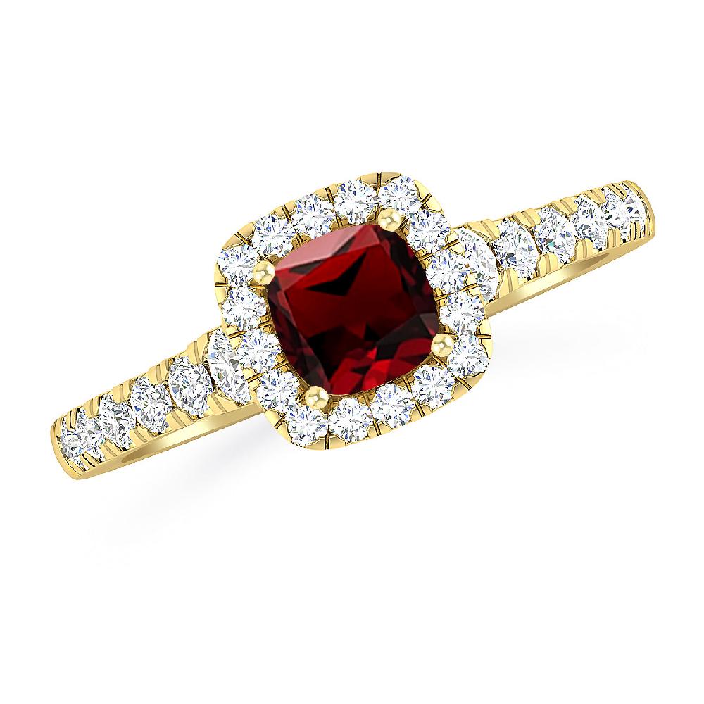 Yellow Gold - Garnet