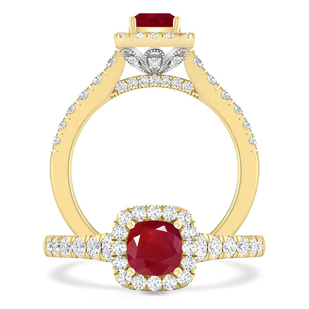 Yellow Gold - Ruby