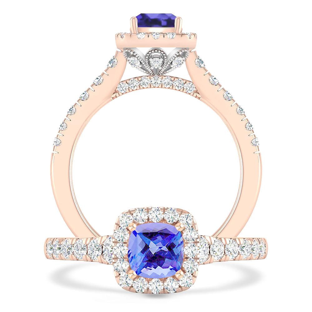 Rose Gold - Tanzanite