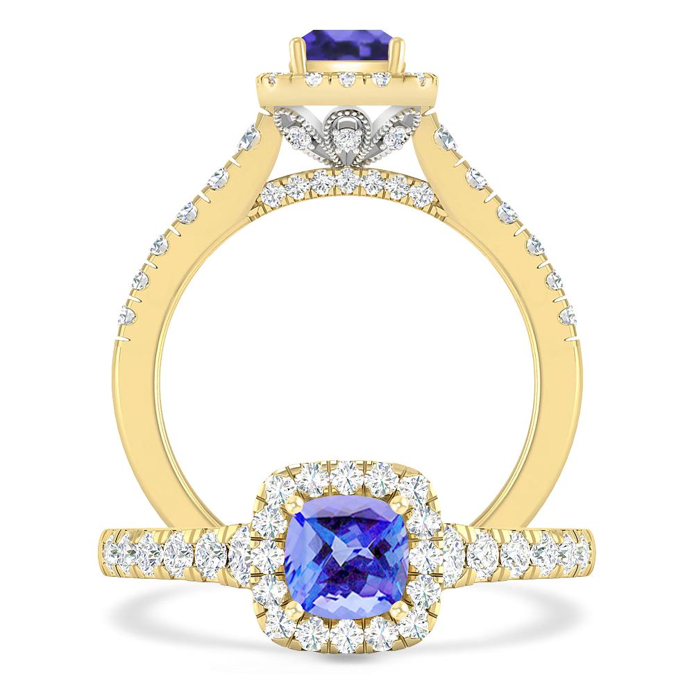 Yellow Gold - Tanzanite