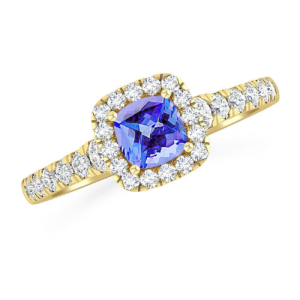 Yellow Gold - Tanzanite