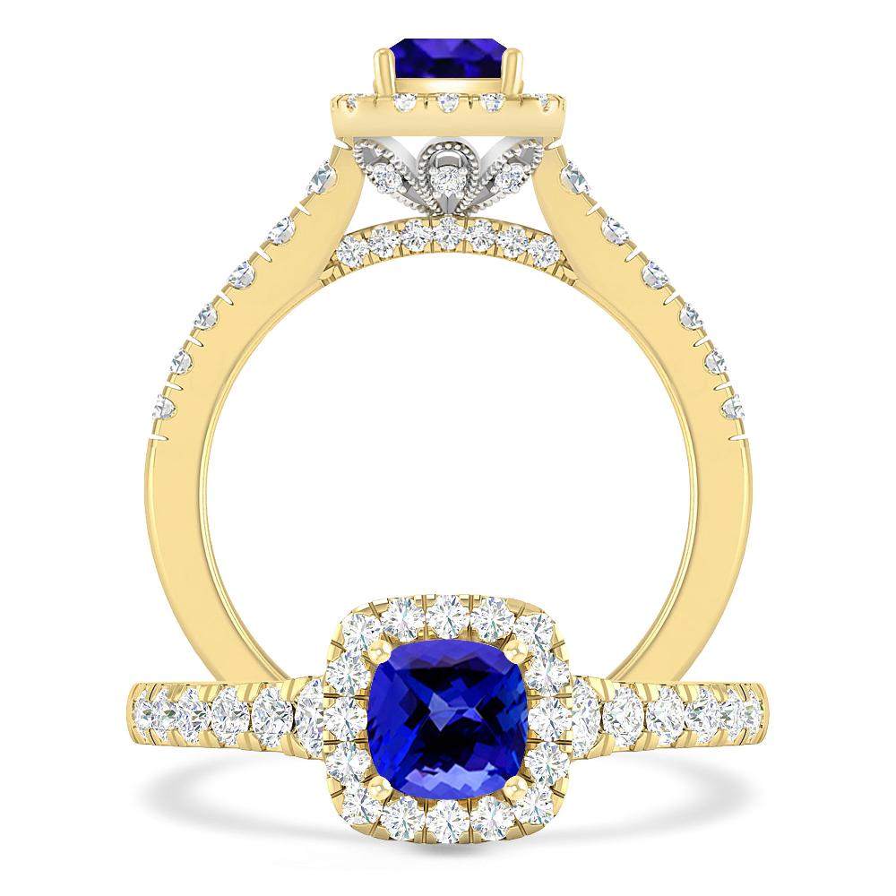 Yellow Gold - Tanzanite