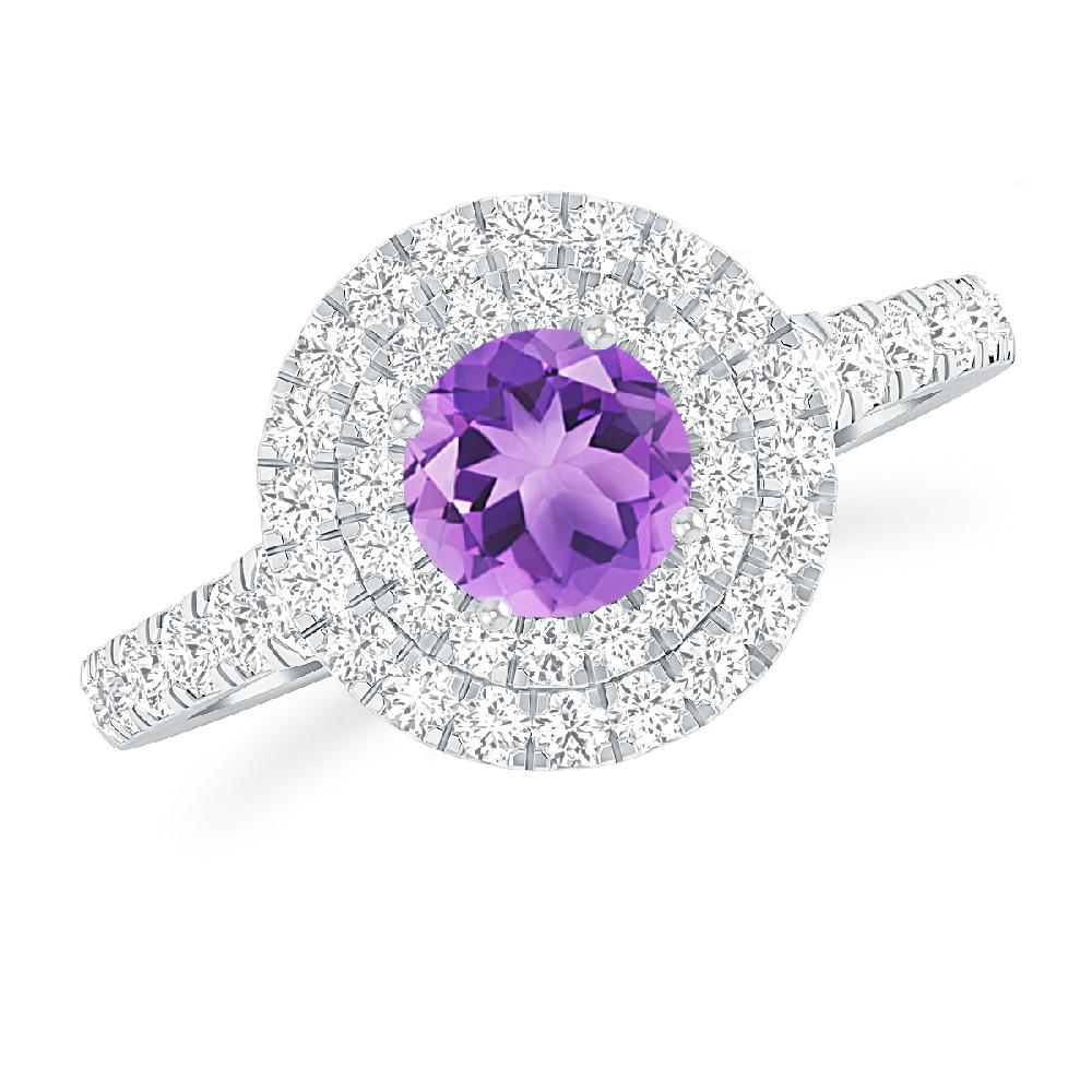 White Gold - Amethyst