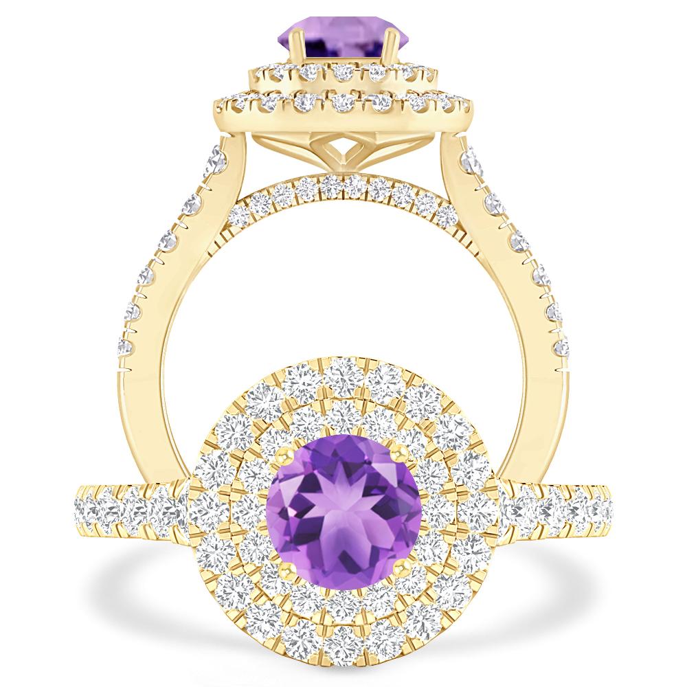 Yellow Gold - Amethyst