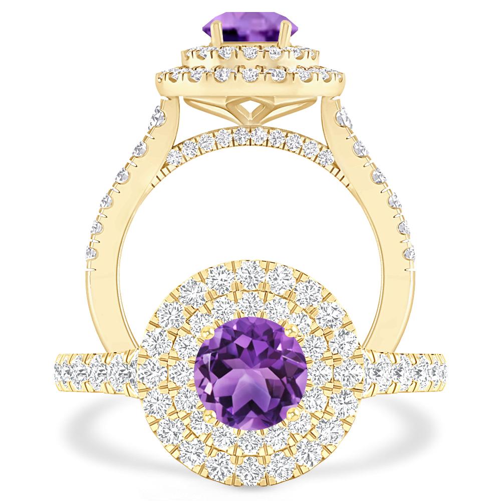 Yellow Gold - Amethyst