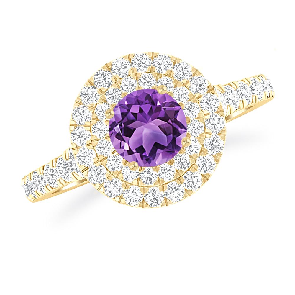 Yellow Gold - Amethyst