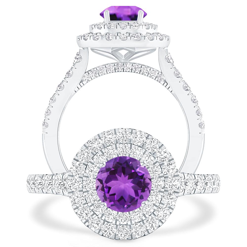 White Gold - Amethyst