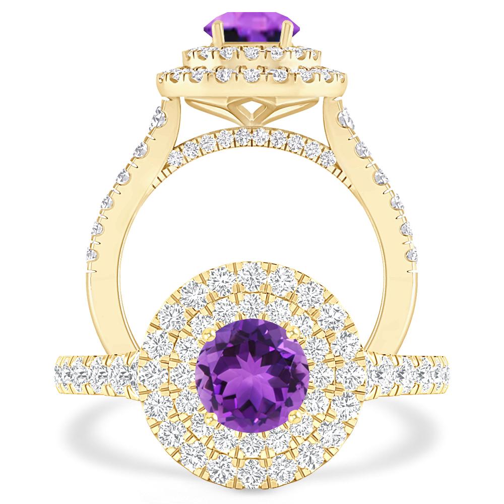 Yellow Gold - Amethyst