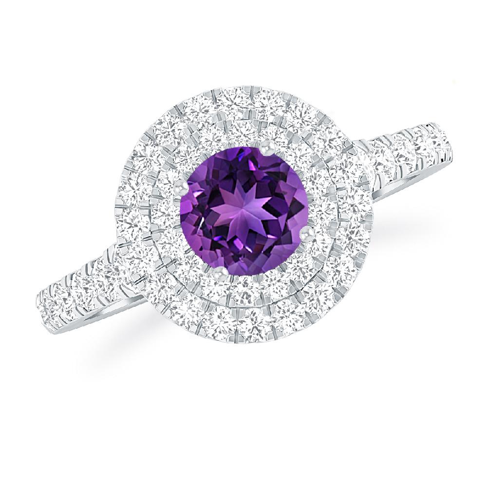 White Gold - Amethyst