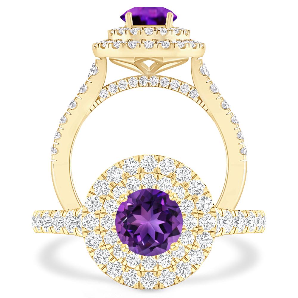 Yellow Gold - Amethyst