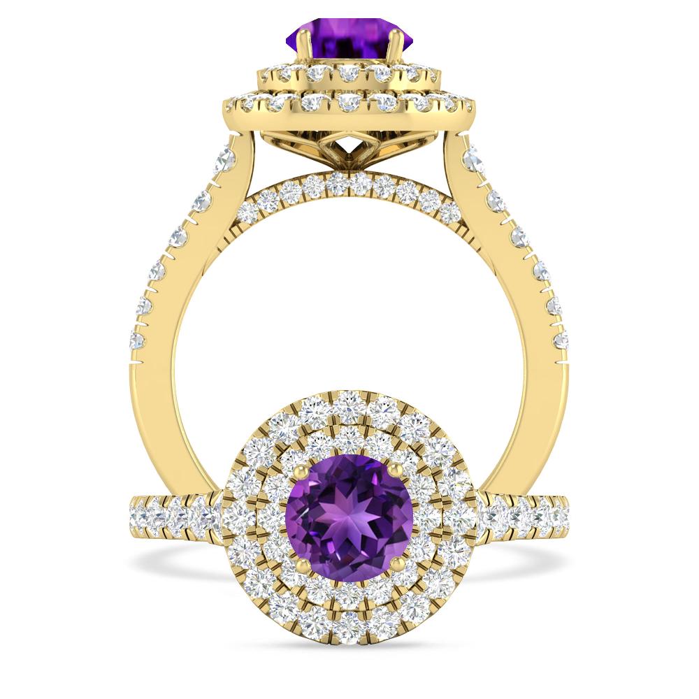 Yellow Gold - Amethyst