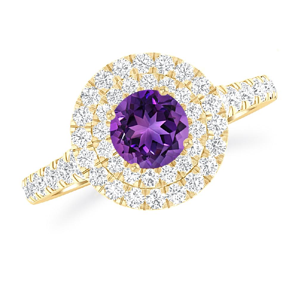 Yellow Gold - Amethyst