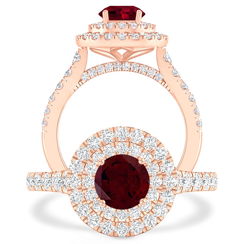 Rose Gold - Garnet