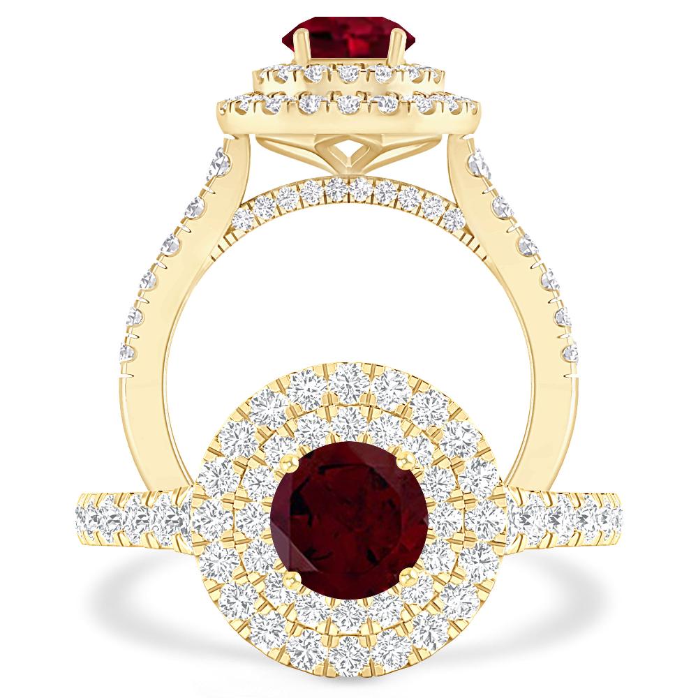 Yellow Gold - Garnet