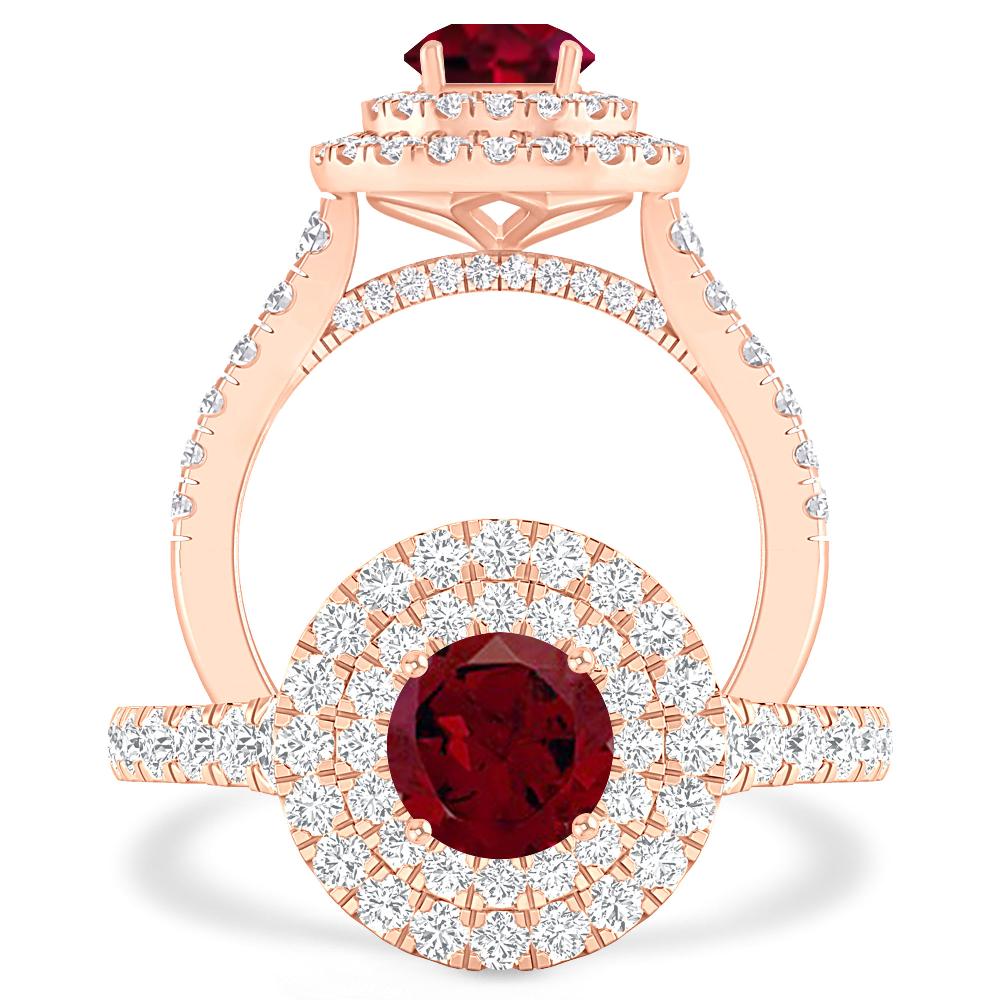 Rose Gold - Garnet