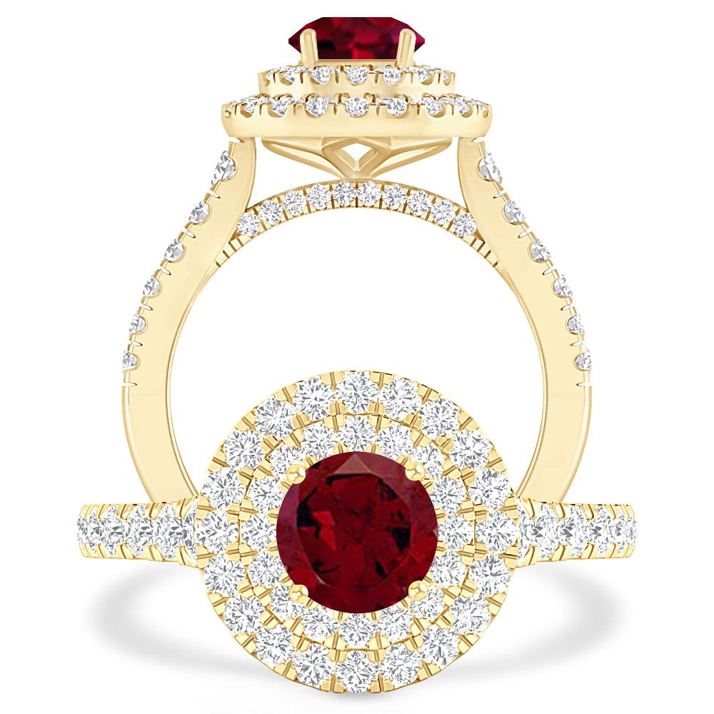 Yellow Gold - Garnet