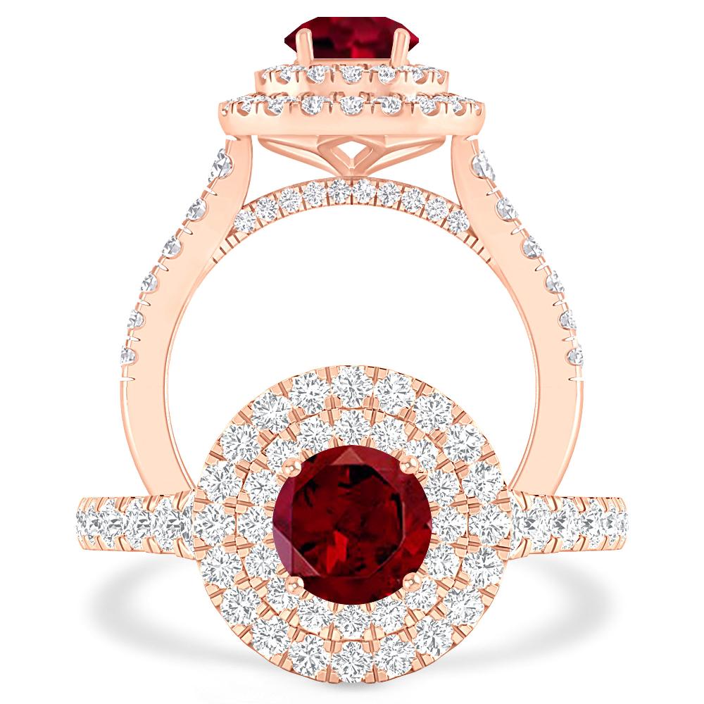 Rose Gold - Garnet