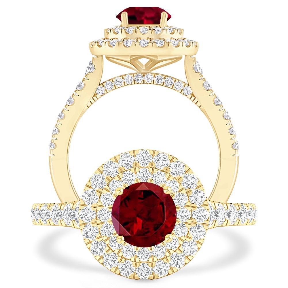 Yellow Gold - Garnet