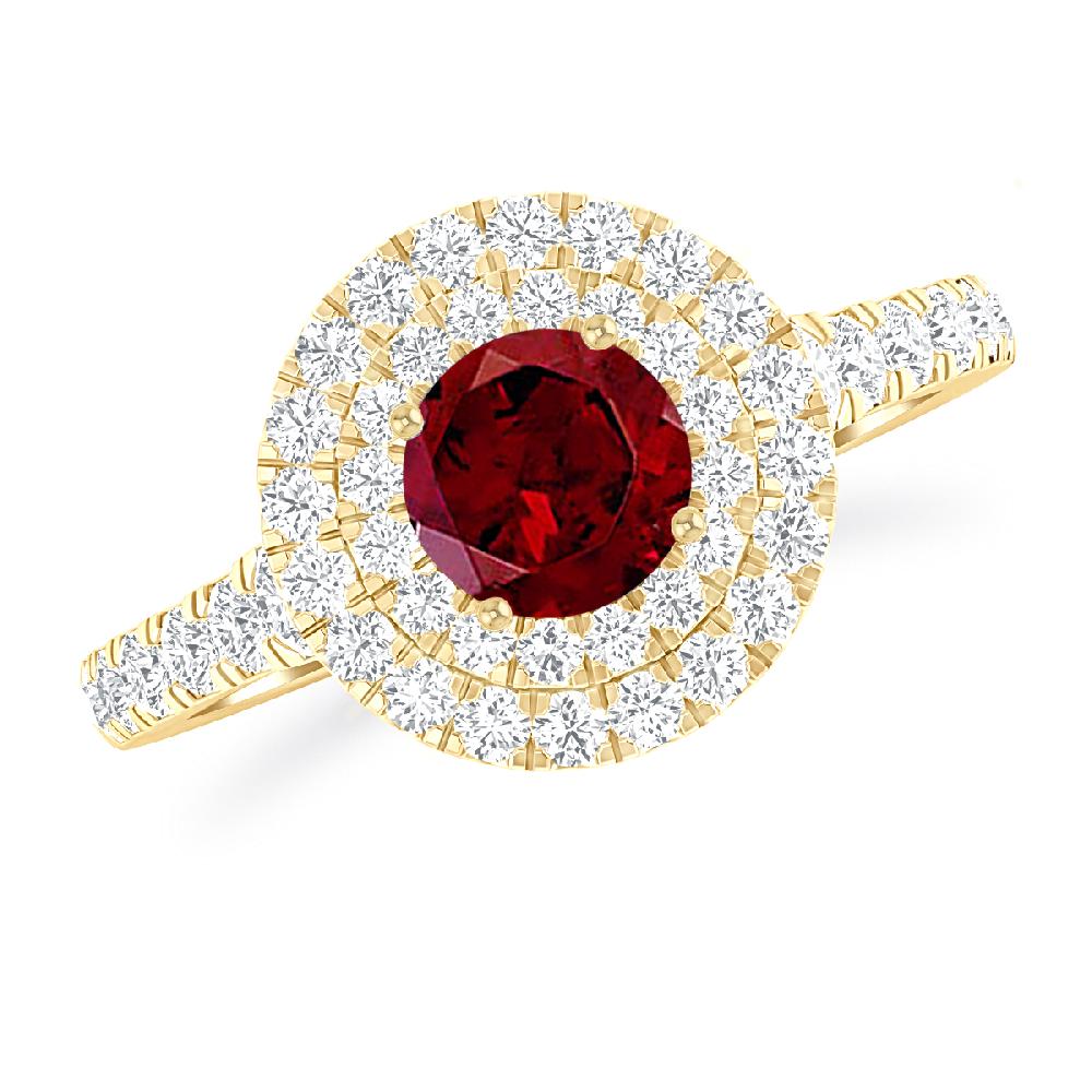 Yellow Gold - Garnet