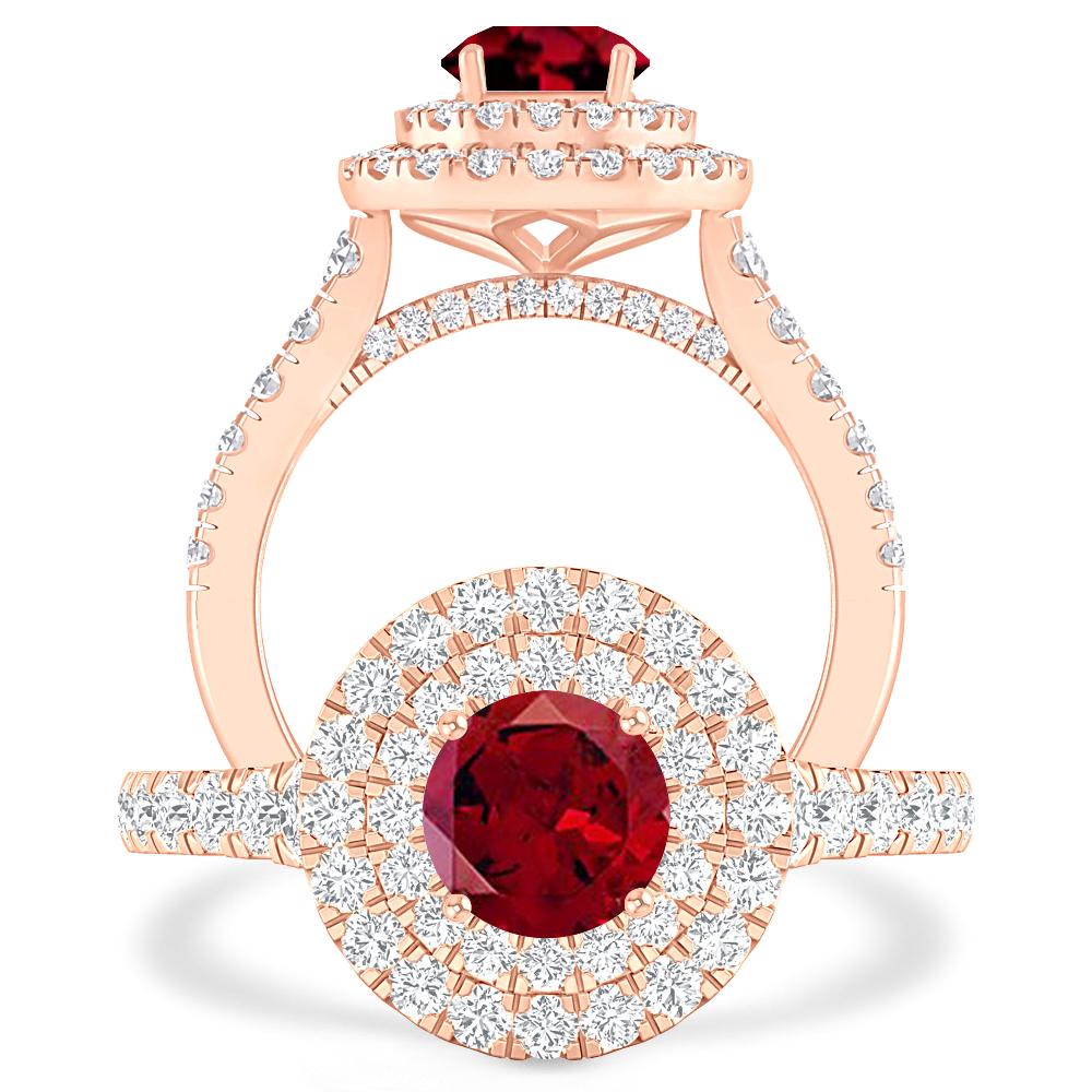 Rose Gold - Garnet