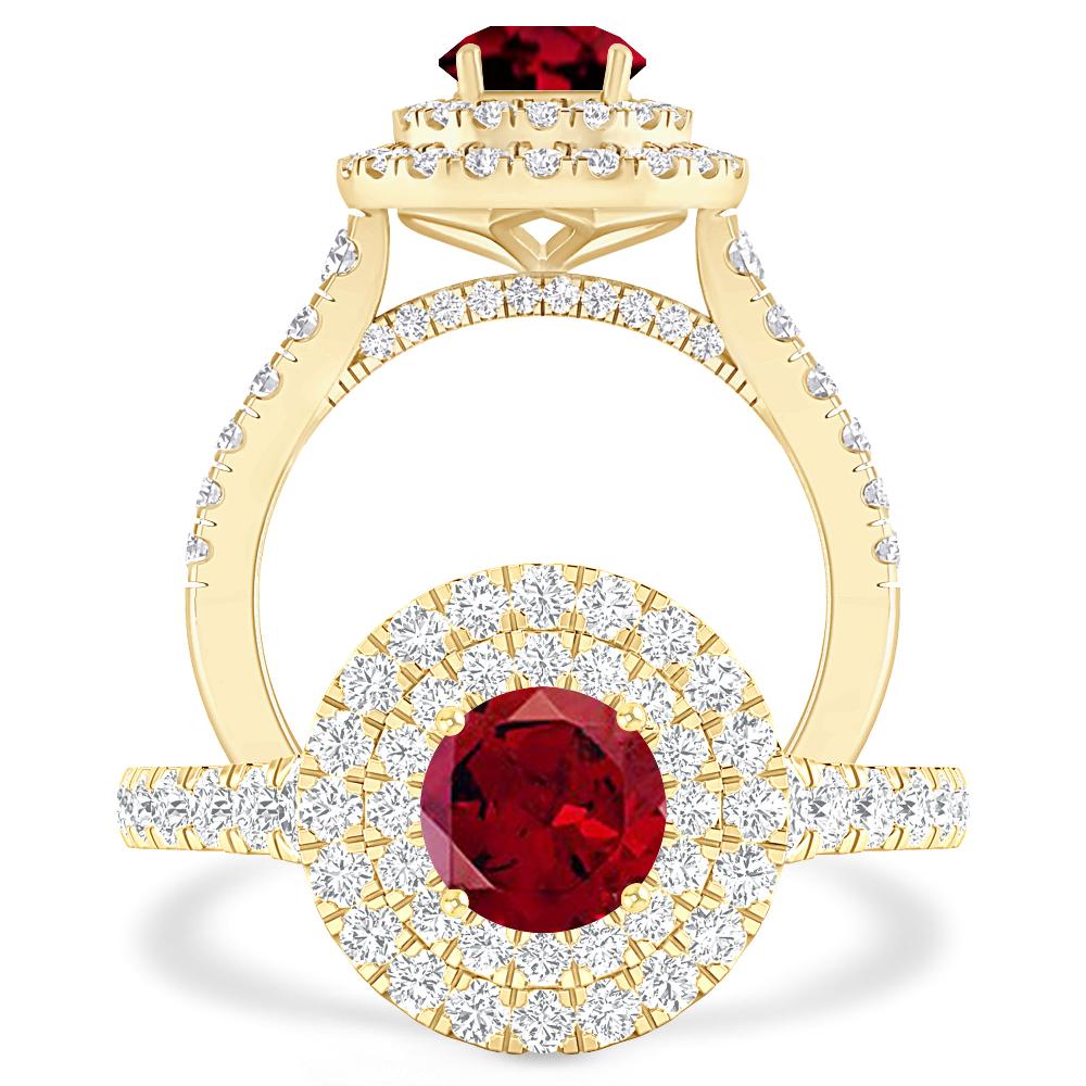 Yellow Gold - Garnet