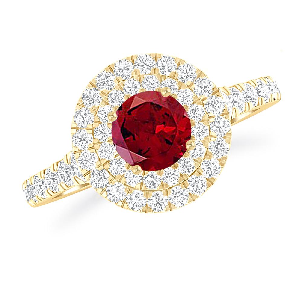 Yellow Gold - Garnet