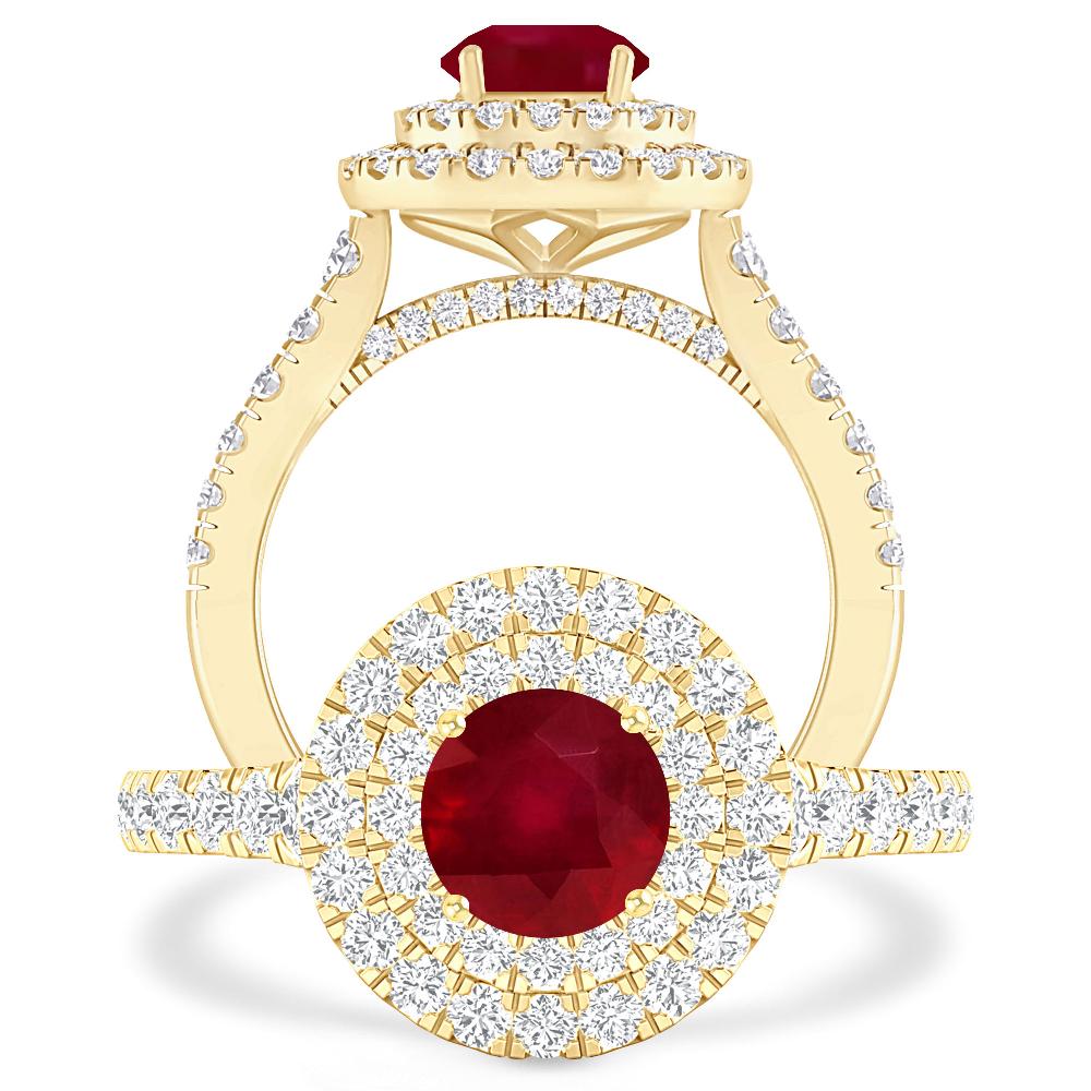 Yellow Gold - Ruby