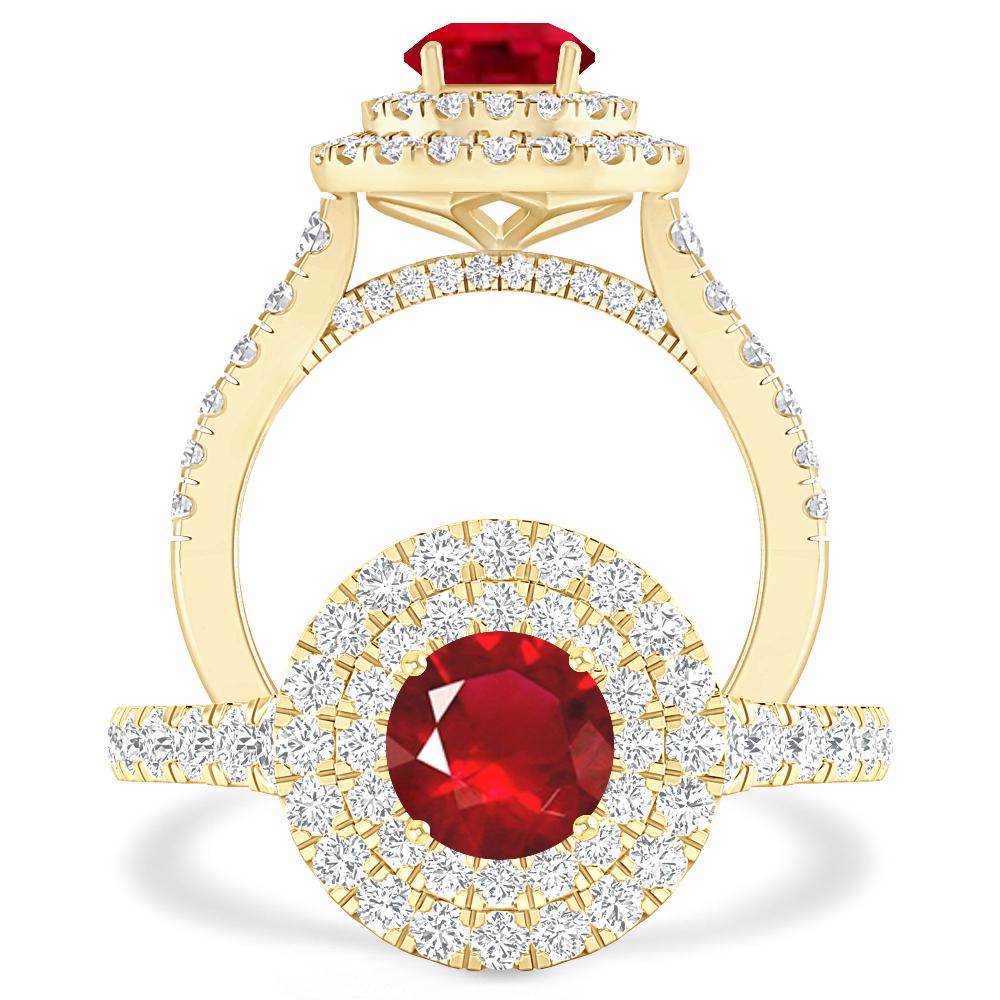 Yellow Gold - Ruby