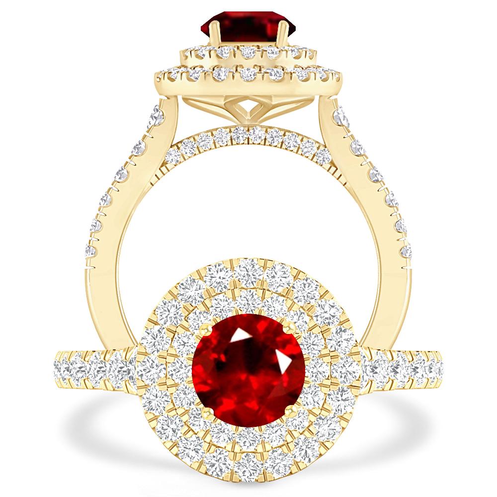 Yellow Gold - Ruby