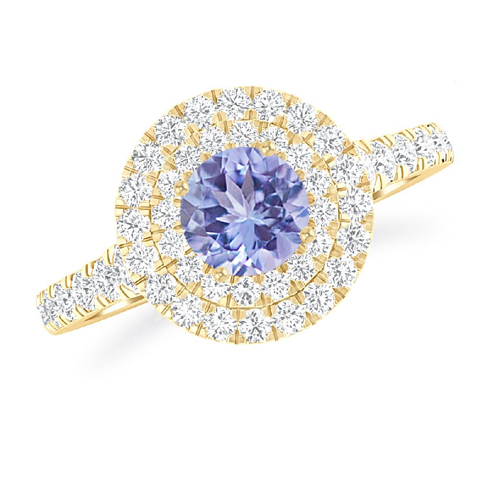 Yellow Gold - Tanzanite