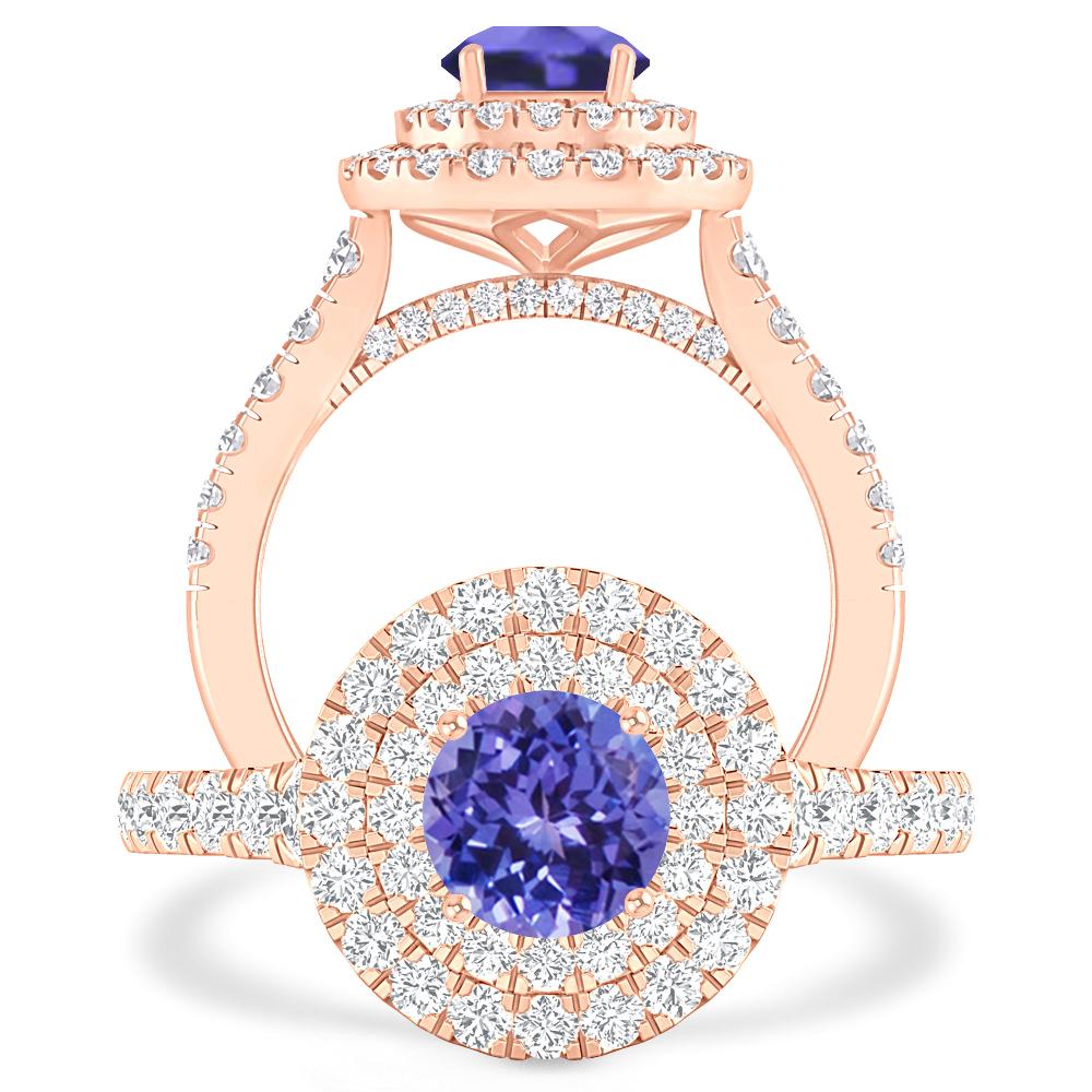 Rose Gold - Tanzanite