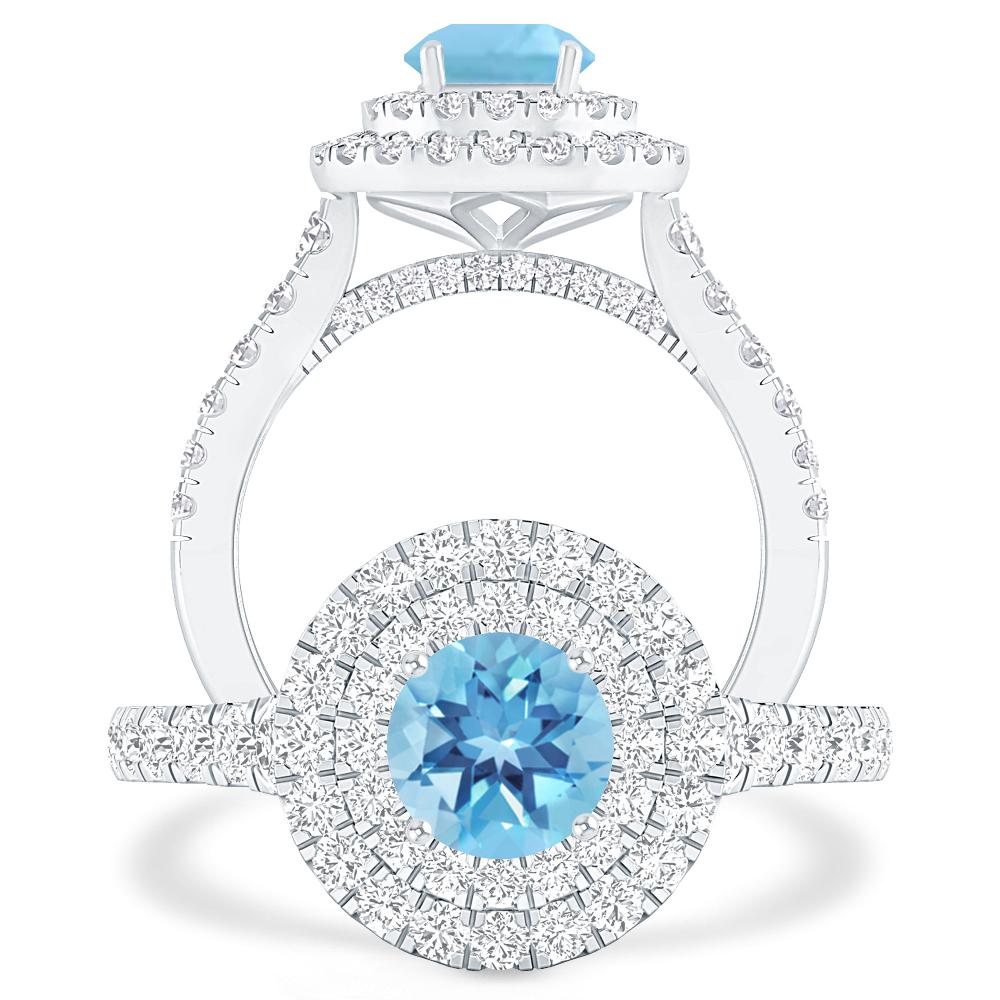 White Gold - Blue Topaz