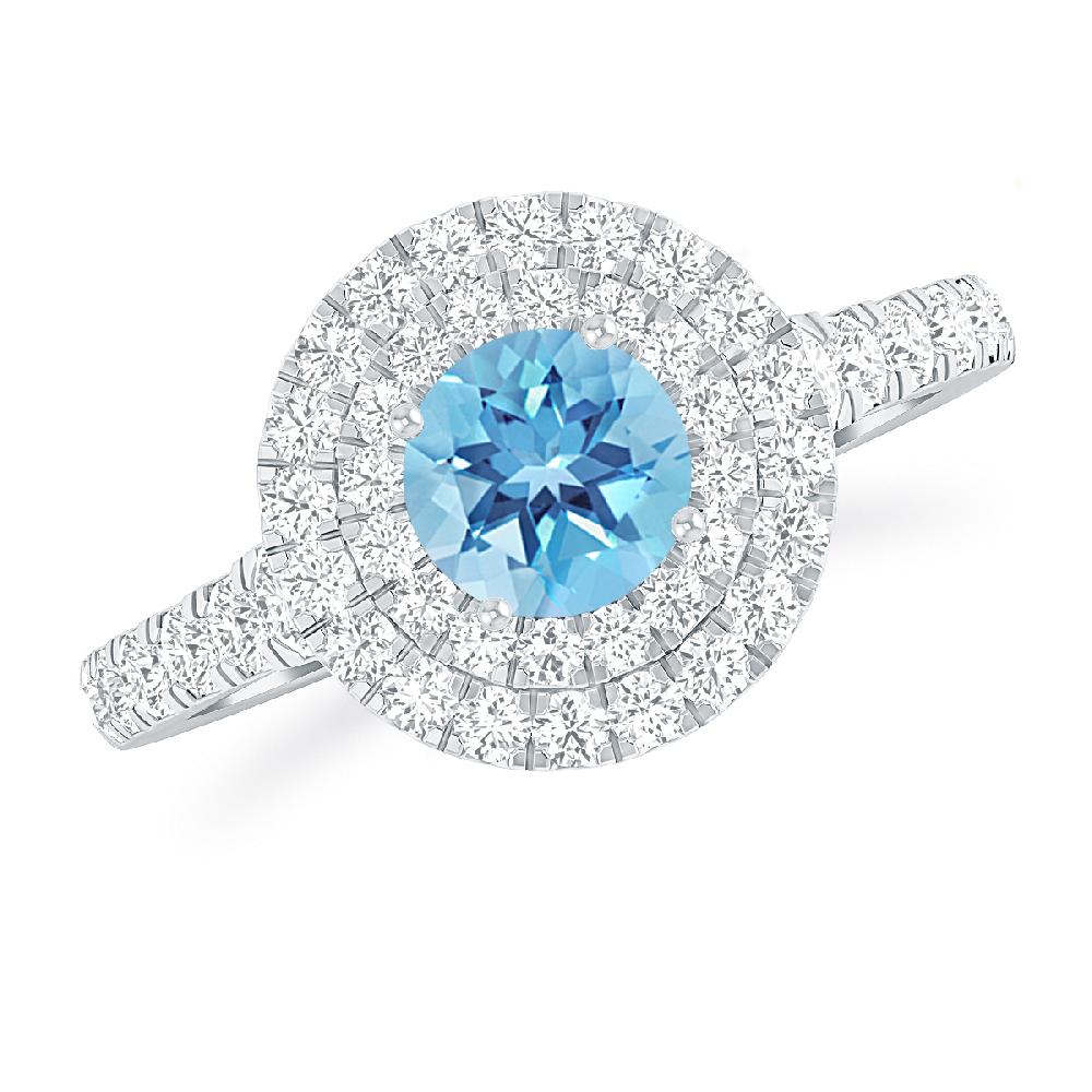 White Gold - Blue Topaz