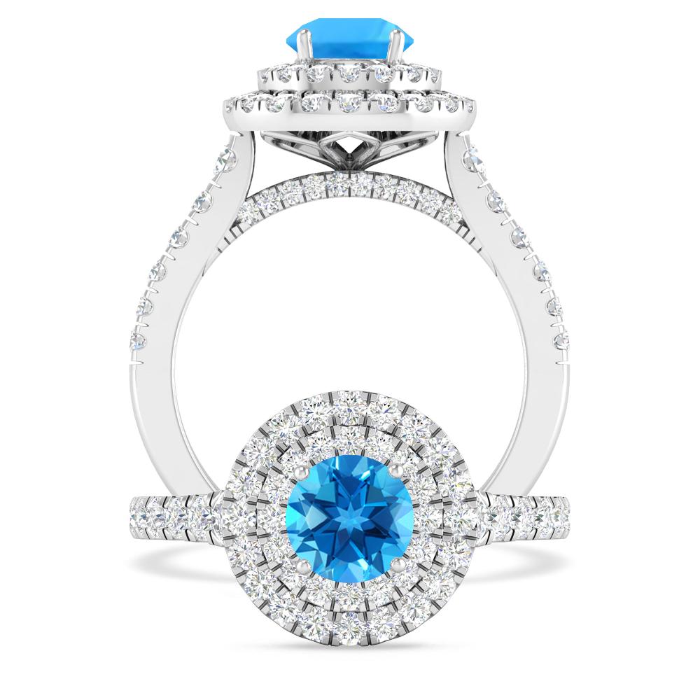 White Gold - Blue Topaz