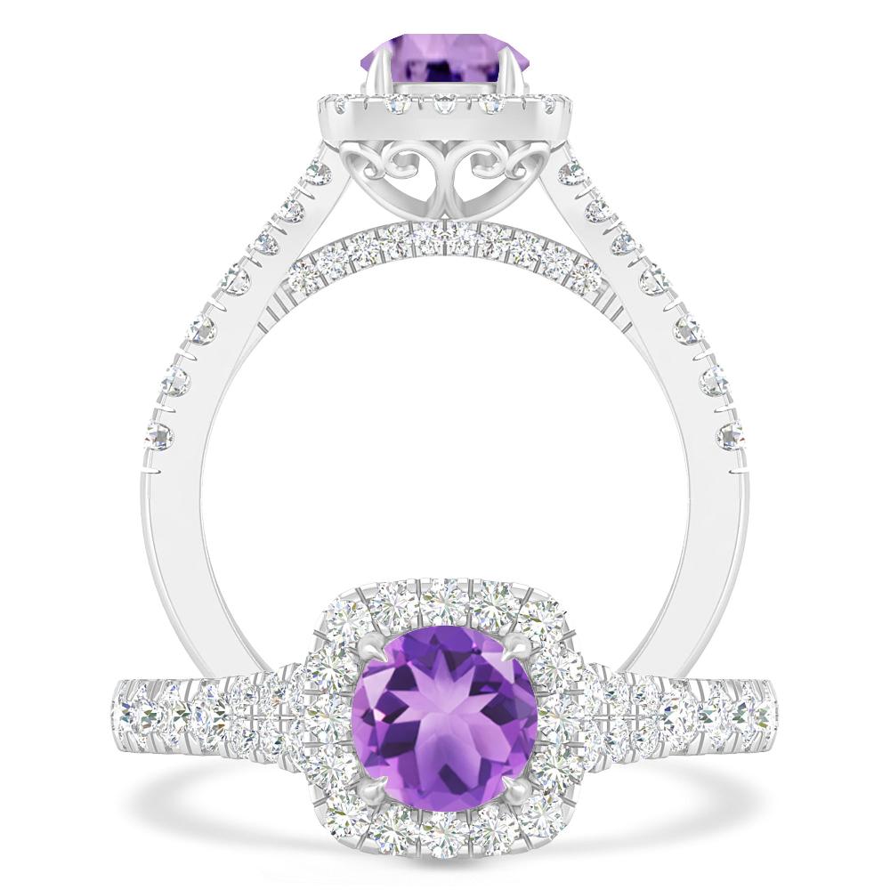 White Gold - Amethyst