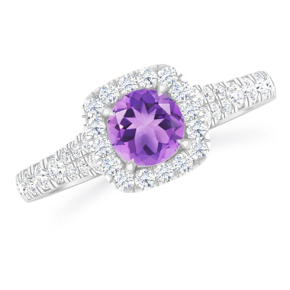 White Gold - Amethyst