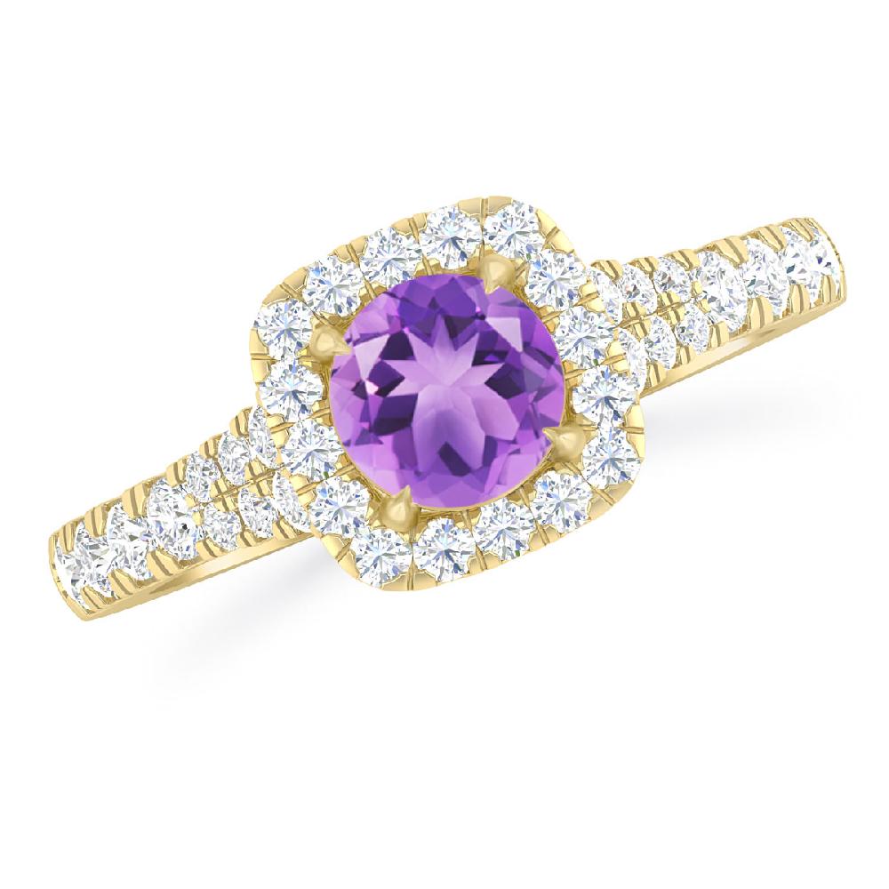 Yellow Gold - Amethyst