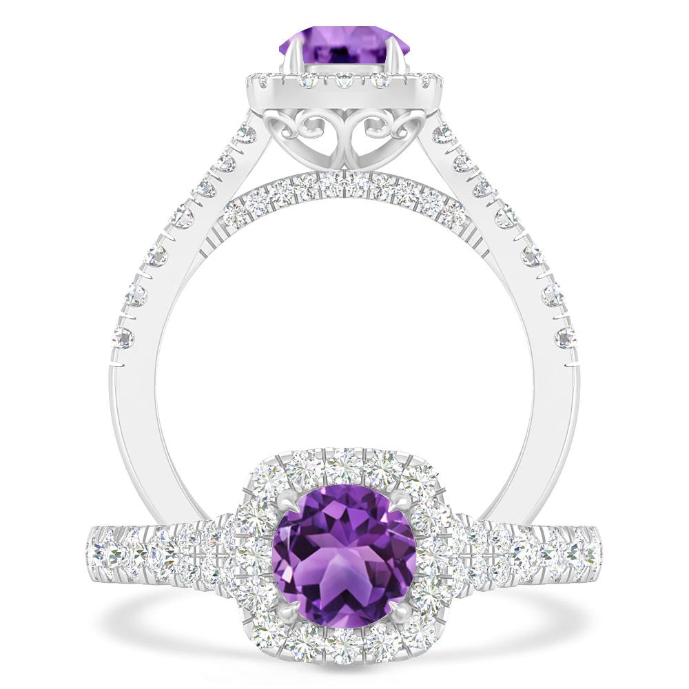 White Gold - Amethyst