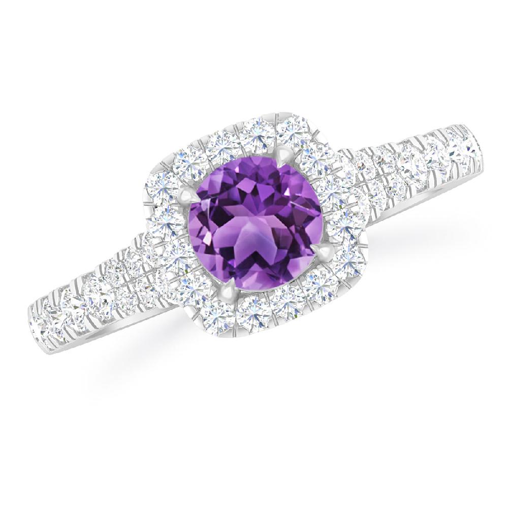 White Gold - Amethyst