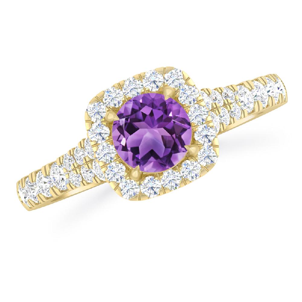 Yellow Gold - Amethyst