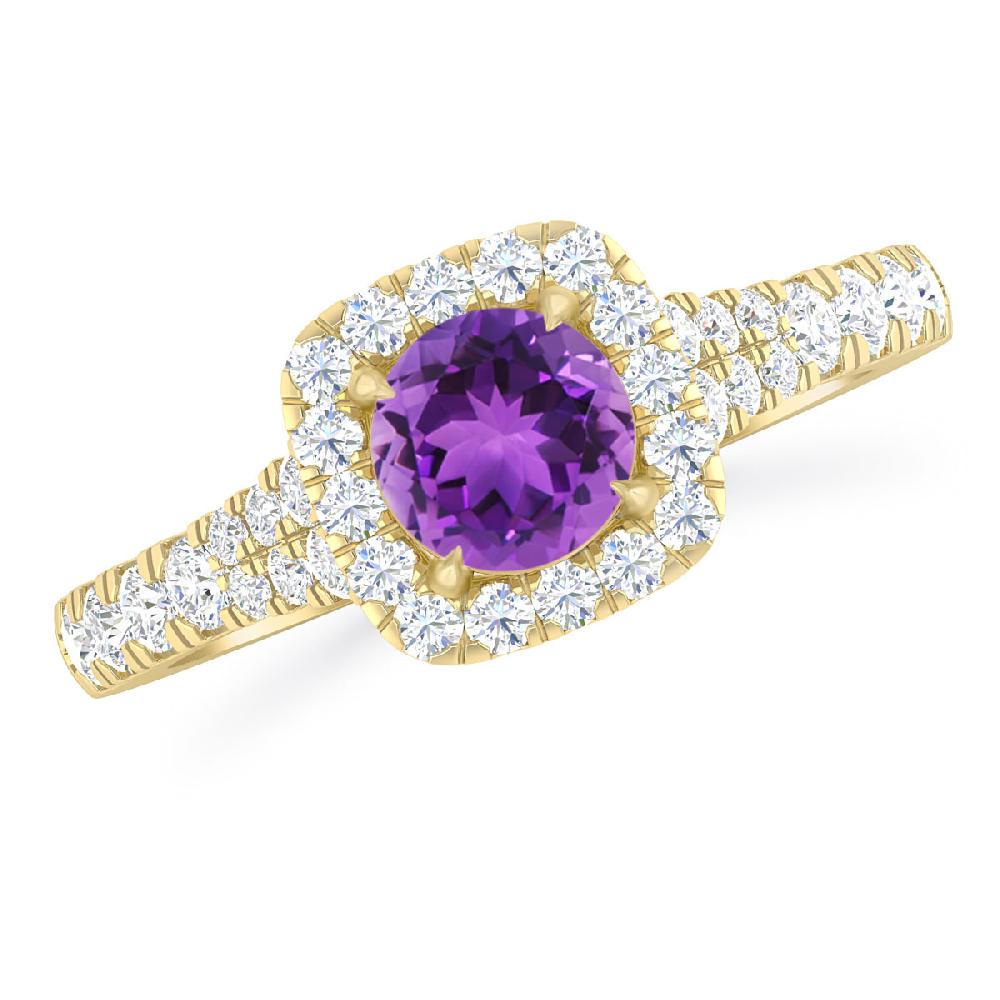 Yellow Gold - Amethyst