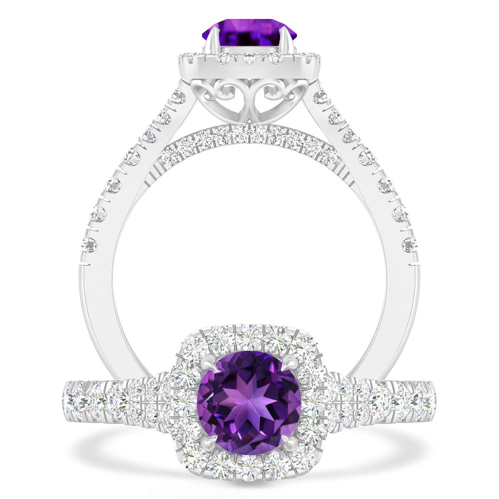 White Gold - Amethyst