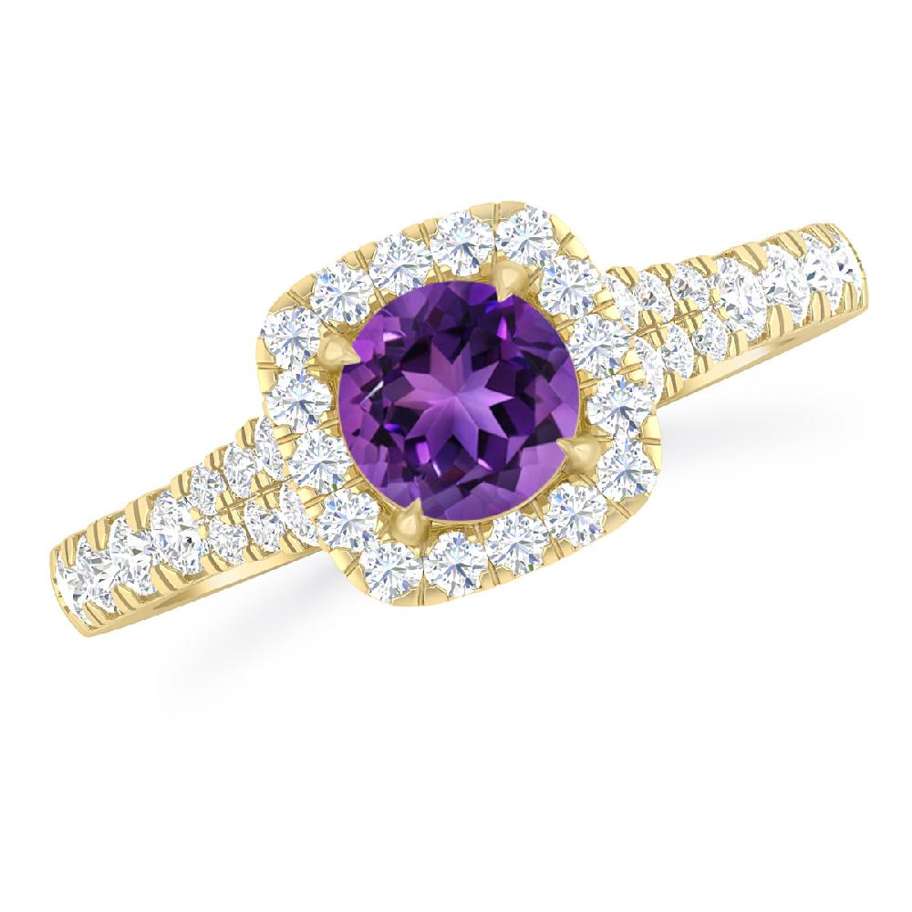 Yellow Gold - Amethyst