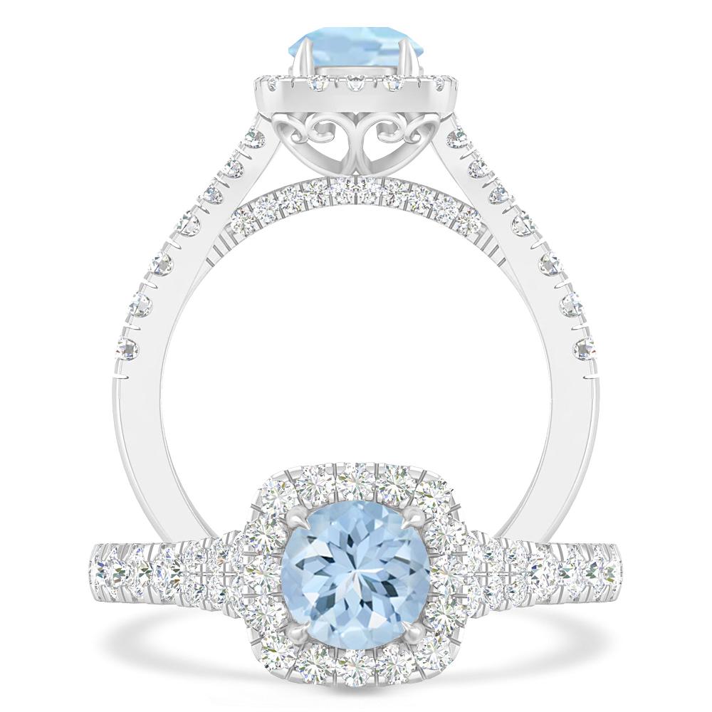 White Gold - Aquamarine