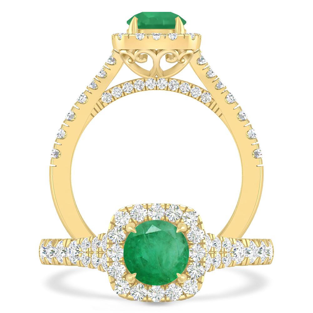 Yellow Gold - Emerald