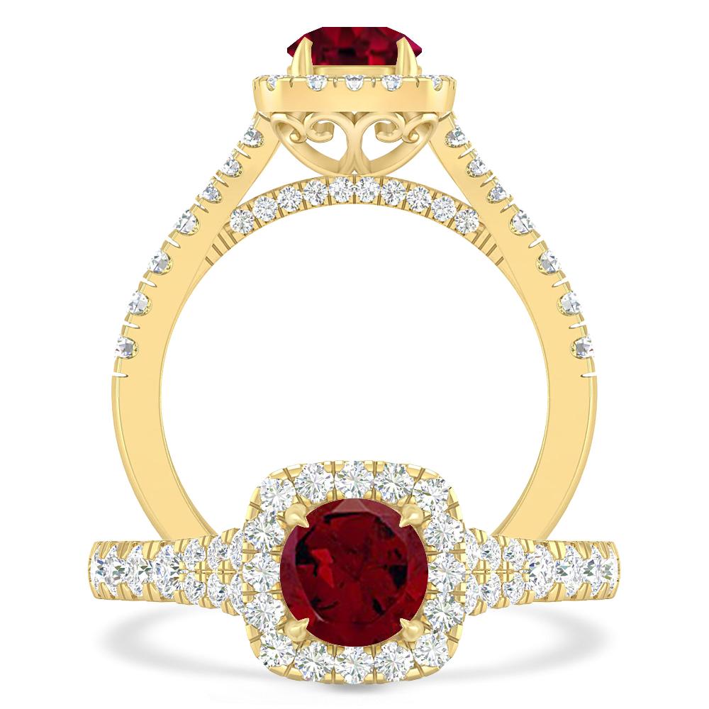 Yellow Gold - Garnet