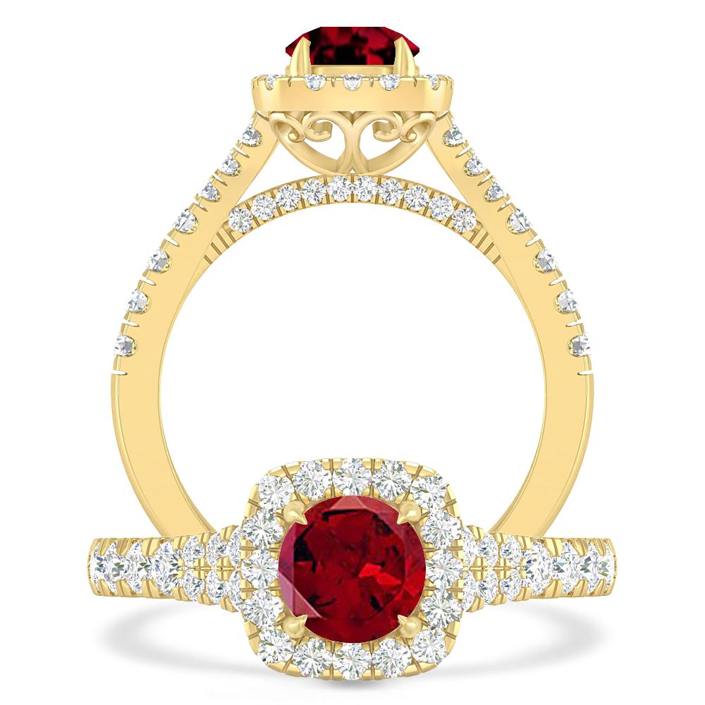 Yellow Gold - Garnet