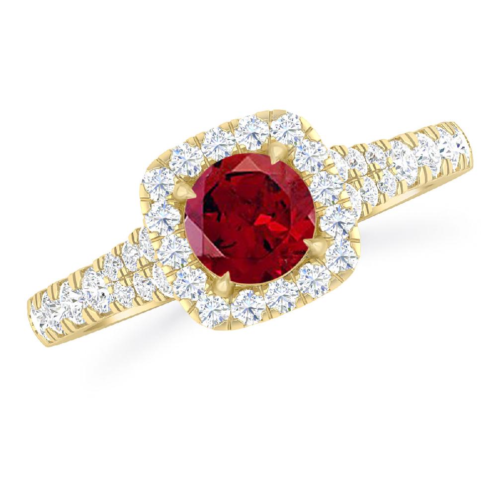 Yellow Gold - Garnet